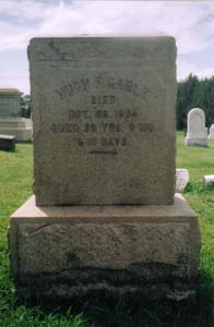 A gravestone for Hugh Gable.